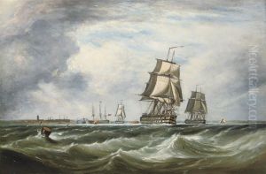 A Royal Naval Squadron Running Out Of Portsmouth