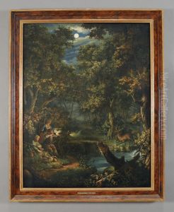 Caccia Notturna Al Cervo by G.B Colomba