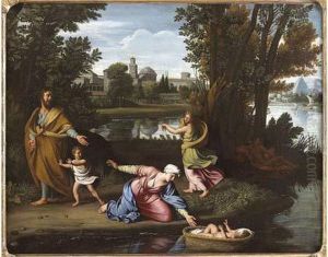 Moise Expose Sur Les Eaux by Nicolas Colombel