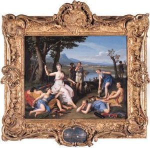 Portrait Of A Lady As Diana Returning From The Hunt by Nicolas Colombel