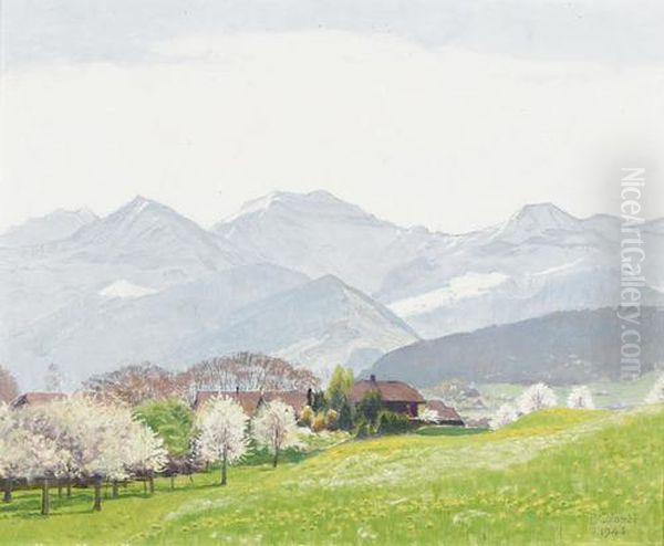 Fruhlingslandschaft Im Berner Oberland - view 1