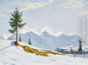 Lichte Berglandschaft Im Winter by Plinio Colombi