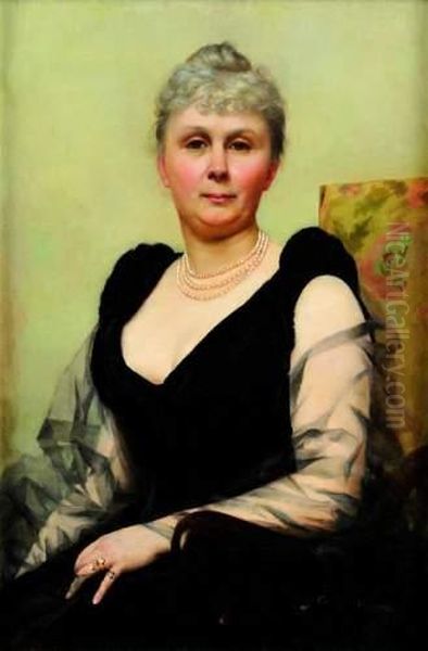 Portrait De Femme A La Robe Noire - view 1