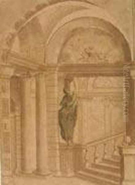 Studio D'interno Con
Cariatide - view 1