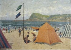 Escena De Playa by Augusto Comas Y Blanco