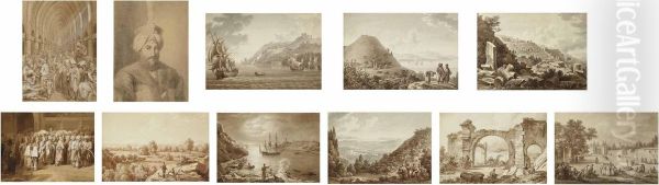 In-folio A L'italienne Comprenant Des Vues De L'asie Mineure Et De La Turquie Ainsi Que Des Plans Architecturaux - view 1