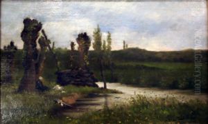 Paysage De Bord De Riviere by Gabriel Combet