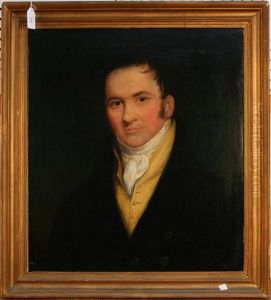Head And Shoulders Portrait Of Agentleman Wearing A White Stock