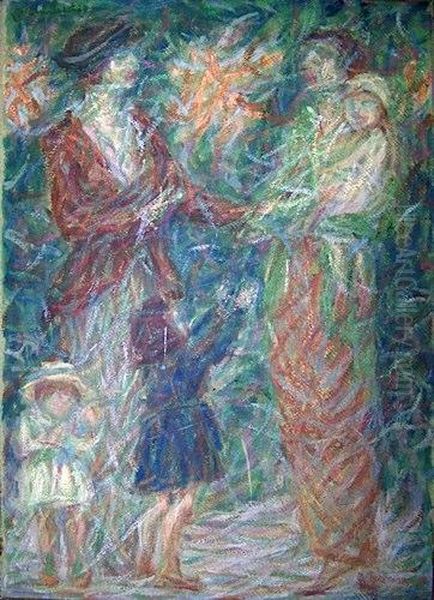 Femme Et Enfant Dans Un Parc - view 1