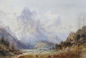 Mountainous Landscape; Lake Landscape by Edward Theodore Compton