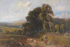 Landscape With A Girl Herding Her Pigs