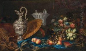 Nature Morte Aux Fruits Et Aiguiere En Argent