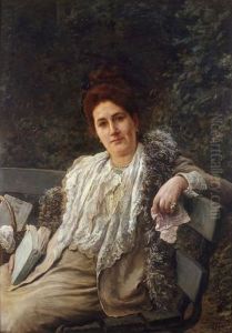 Portrait Of A Portuguese Woman by Ernesto Ferreira Condeixa