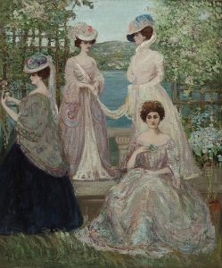Four Ladies On A Terrace by Charles Edward Conder