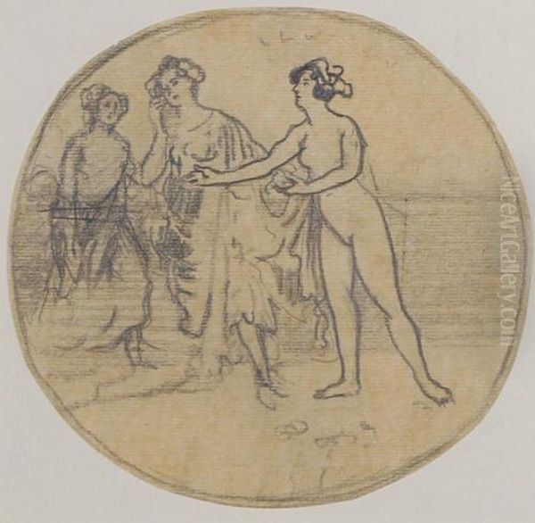 Study Of Classical Figures, Possibly The Three Graces - view 1