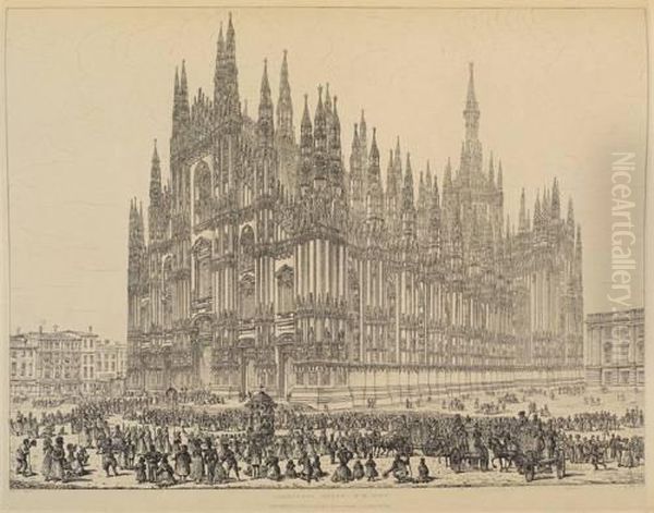 Engravings Of Ancient Cathedrals, Hotels De Ville And Other Public Buildings Of Celebrity In France, Holland, Germany, And Italy - view 1