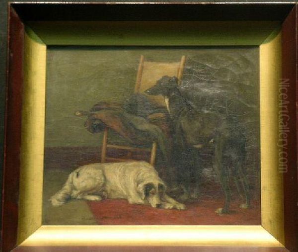 Hunting Dogs Awaiting Their Master - view 1