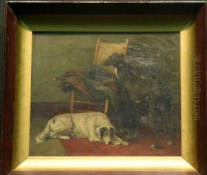 Hunting Dogs Awaiting Their Master by Charlotte E. Connard