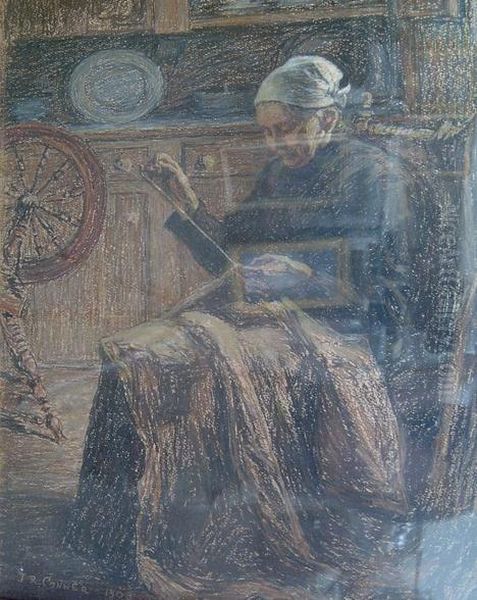 Woman Sewing - view 1