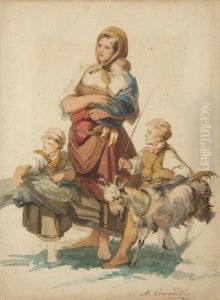 Pastorella Con Bambini by Moritz Conradi