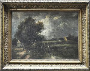Englische Landschaft Bei Aufziehendem Gewitter by John Constable
