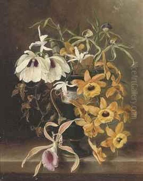 Irises In An Ornamental Vase - view 1