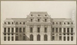 Projet Pour La Facade Majeure Du Palais Royal, Du Cote De La Deuxieme Cour by Pierre Contant, Dit Constant D'Ivry