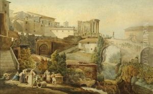 Le Village Et Le Temple De La Sybille A Tivoli