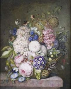 Vase De Fleurs Sur Un Entablement by Hortense Conte