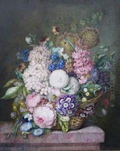 Bouquet De Roses, Flox, Liserons by Hortense Conte
