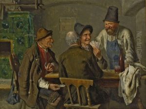 Bauern Beim Kartenspiel by Peter Rafael Contell