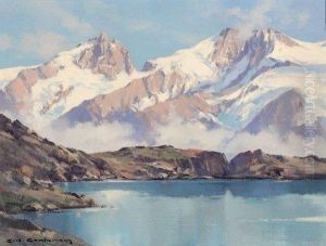 Lac Lerie Et La Meije by Charles Henry Contencin