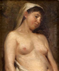 Jeune Femme Au Buste Denude by E.C. Conti