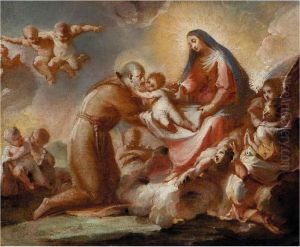 Madonna Che Consegna Il Bambino A San Felice Da Cantalice by Francesco Conti