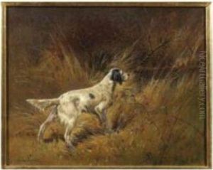 English Setters Working by Louis Contoit