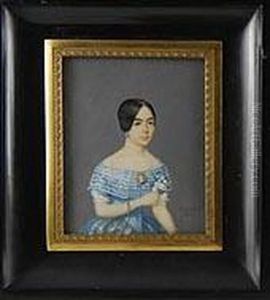 Retrato De Dama De Medio Cuerpo by Jose Marcelo Contreras Y Munoz