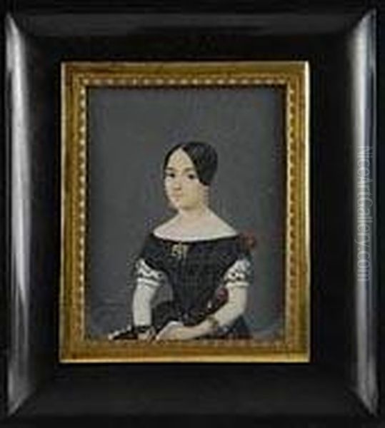 Retrato De Dama De Medio Cuerpo, Con Vestido Negro - view 1