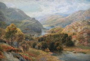 Landscape With River And Bridge by Ebenezer Wake Cook