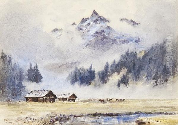 Alpine View With Mist Clearing - view 1
