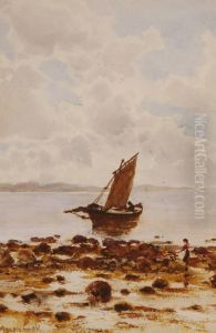 "waiting The Tide," Ayrshire Coast by Herbert Moxon Cook