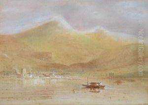 View On The Italian Lakes by Samuel Cook Of Plymouth
