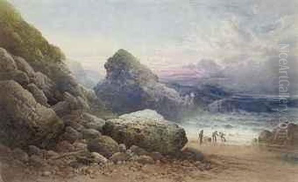 Fishermen Bringing In The Catch At Dawn - view 1