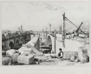 New London Bridge by Edward William Cooke