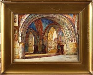 The Interior Of The Lower Church Of San Francesco, Assisi
