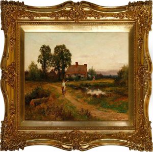 Landscape With Two Women And A Child Near A Farmhouse Landscape With Two Women And A Child Near A Farmhouse