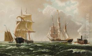At The Harbor Entrance. by Delbert Dana Coombs