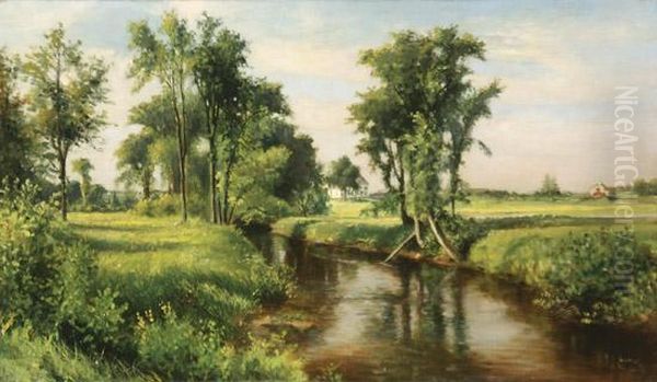 Rural Landscape With Stream - view 1