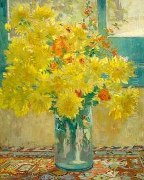 Yellow Chrysanthemums - view 1
