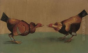 Fighting Cocks by Edwin, Archt. Cooper
