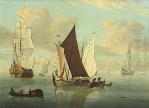 Shipping Off The Dutch Coast; Also A Companion Marine Painting (a Pair) by Elizabeth Cooper Cooper